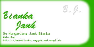 bianka jank business card